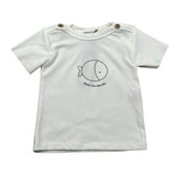 Bamboom+Babies T-Shirt Girocollo Tinta Unita con Logo per Neonato 111B BIANCO BAMBOOM+BABIES 