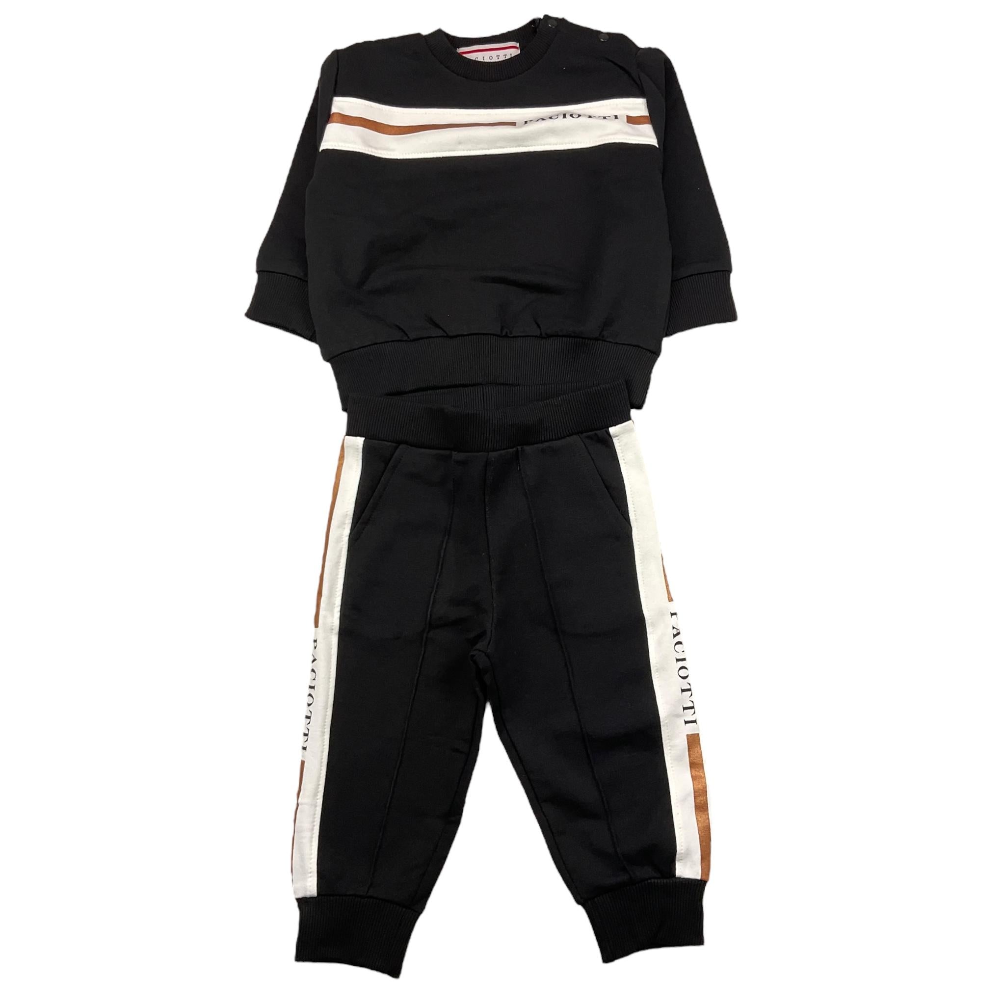 CESARE PACIOTTI completo 2 pezzi felpa-pantalone tinta unita Nero per Neonato COMP5311B NERO CESARE PACIOTTI 