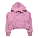 Disclaimer Plain Hooded Sweatshirt With Contrast Print Pink For Girls