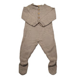 Wedoble Tutina Manica Lunga Tinta Unita con Trafori per Neonato V2507346A BEIGE WEDOBLE 