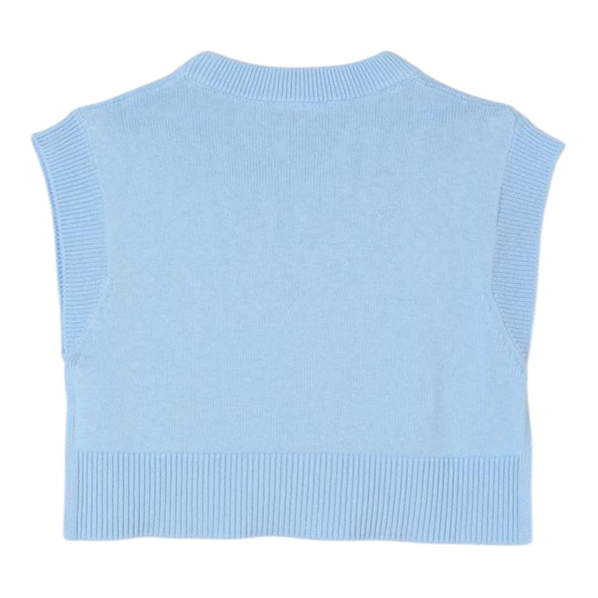 Philosophy Maglia Girocollo Tinta Unita con Logo per Bambina I9E308XX AZZURRO PHILOSOPHY 