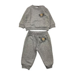 MOSCHINO completo 2pz tinta unita felpa-pantalone Grigio per Neonato MUK05E GRIGIO MOSCHINO 