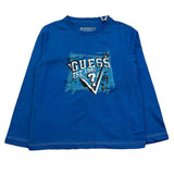 GUESS shirt girocollo tinta unita con stampa Cobalto per Neonato N4YI01K8HM4XXXXX COBALTO GUESS 