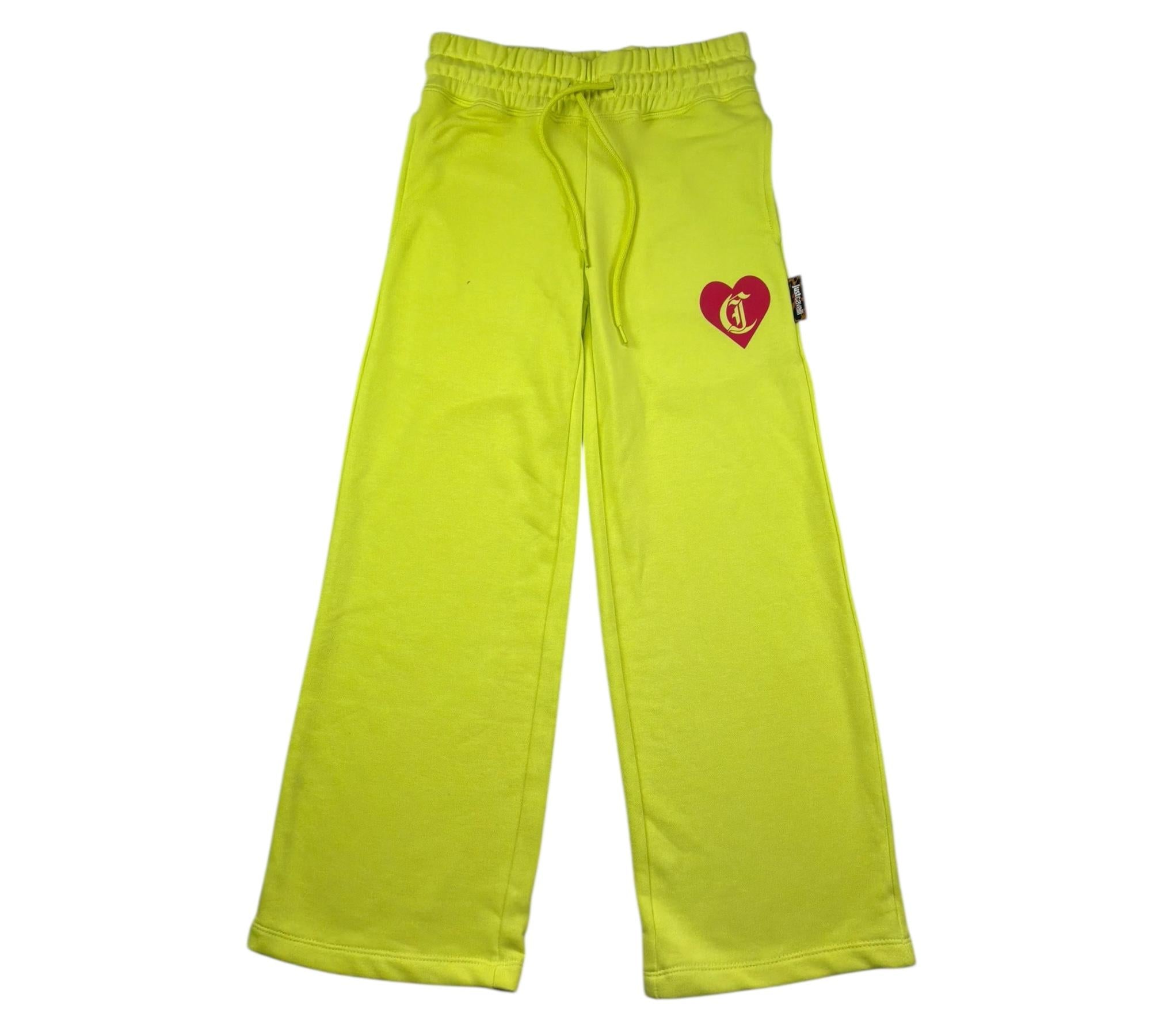Just Cavalli Pantalone Tuta Tinta Unita Modello Palazzo per Bambina JGP26004PA VERDE JUST CAVALLI 