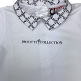 Cesare Paciotti Romper Half Sleeve Solid Color with Logo Profiles White for Newborns
