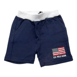 US Pollo Assn Solid Color Elastic Waist Blue Baby Boy's Bermuda Shorts