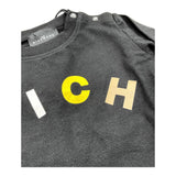 JOHN RICHMOND shirt girocollo tinta unita con stampa Nero per Neonata RIA24066TSX NERO JOHN RICHMOND 