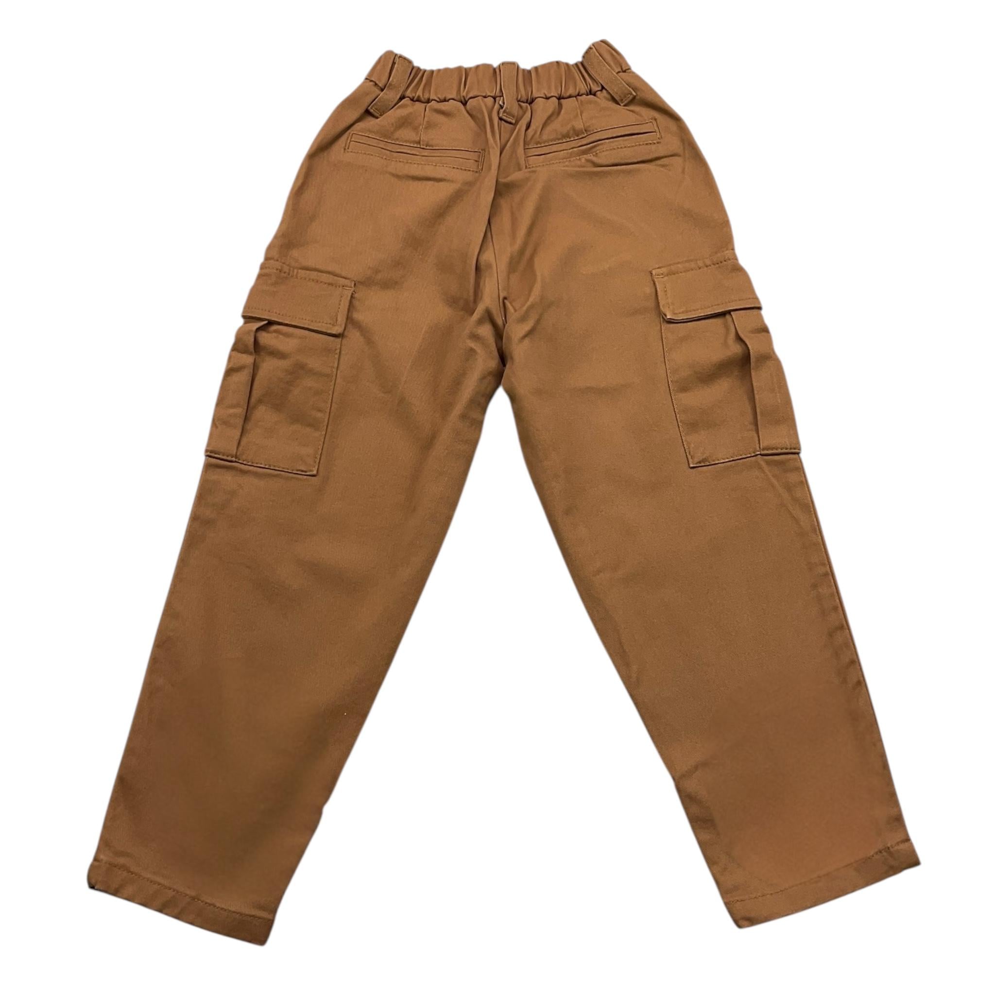 DIXIE pantalone tinta unita cn elastico in vita Marrone per Bambina PHT1132G67 MARRONE DIXIE 