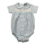 Babidu Pagliaccetto Mezza Manica Tinta Unita per Neonato 31330 AZZURRO BABIDU 