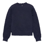 ABEL & LULA maglia girocollo tinta unita con ricami Blu per Bambina 5826 BLU ABEL & LULA 