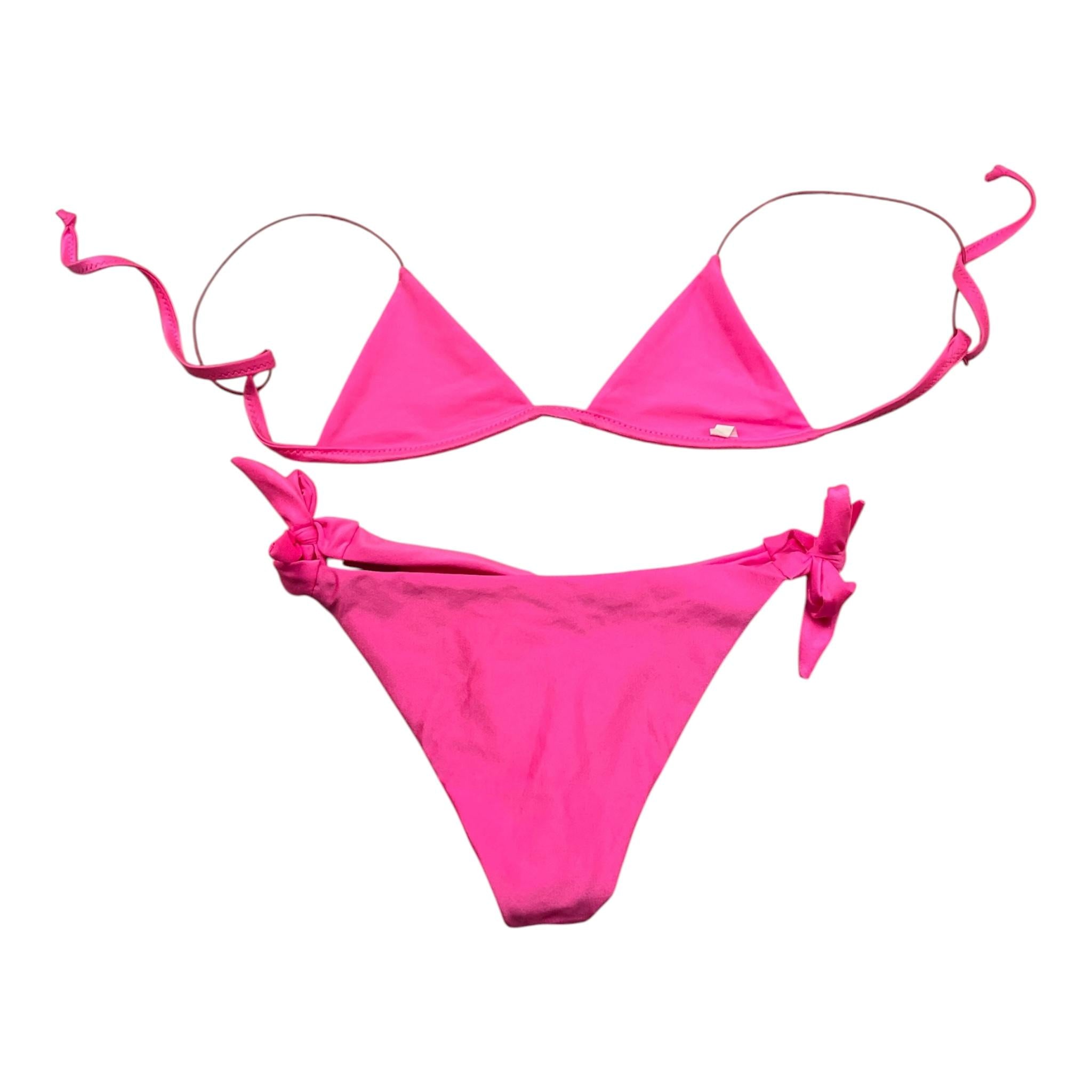 Plume Éthérée Costume 2 Pezzi Triangolo-Slip Tinta Unita per Bambina P07 FUXIA PLUME ÉTHÉRÉE 