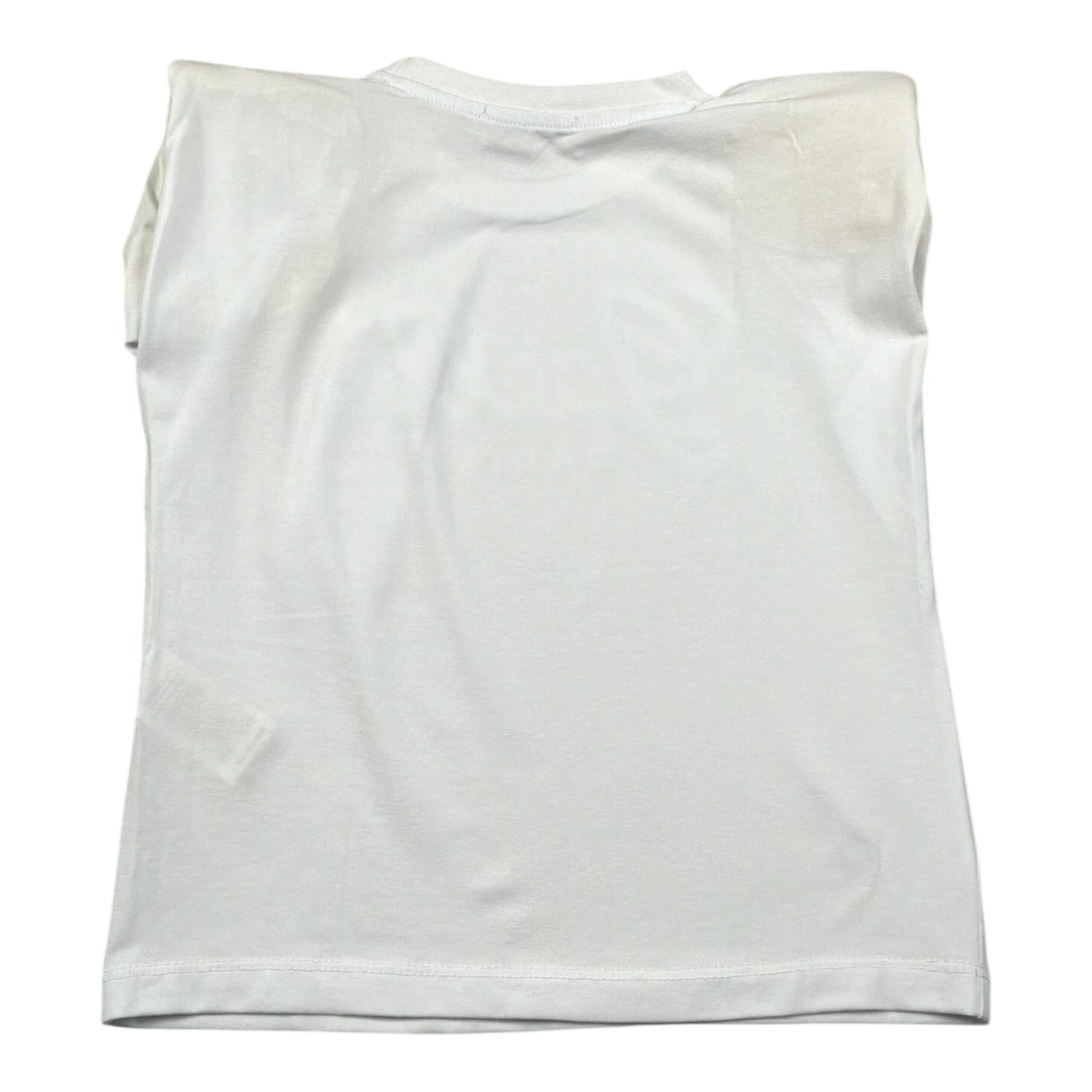 Gaelle T-Shirt Girocollo Tinta Unita con Logo per Bambina 2746MY00004 BIANCO GAELLE 