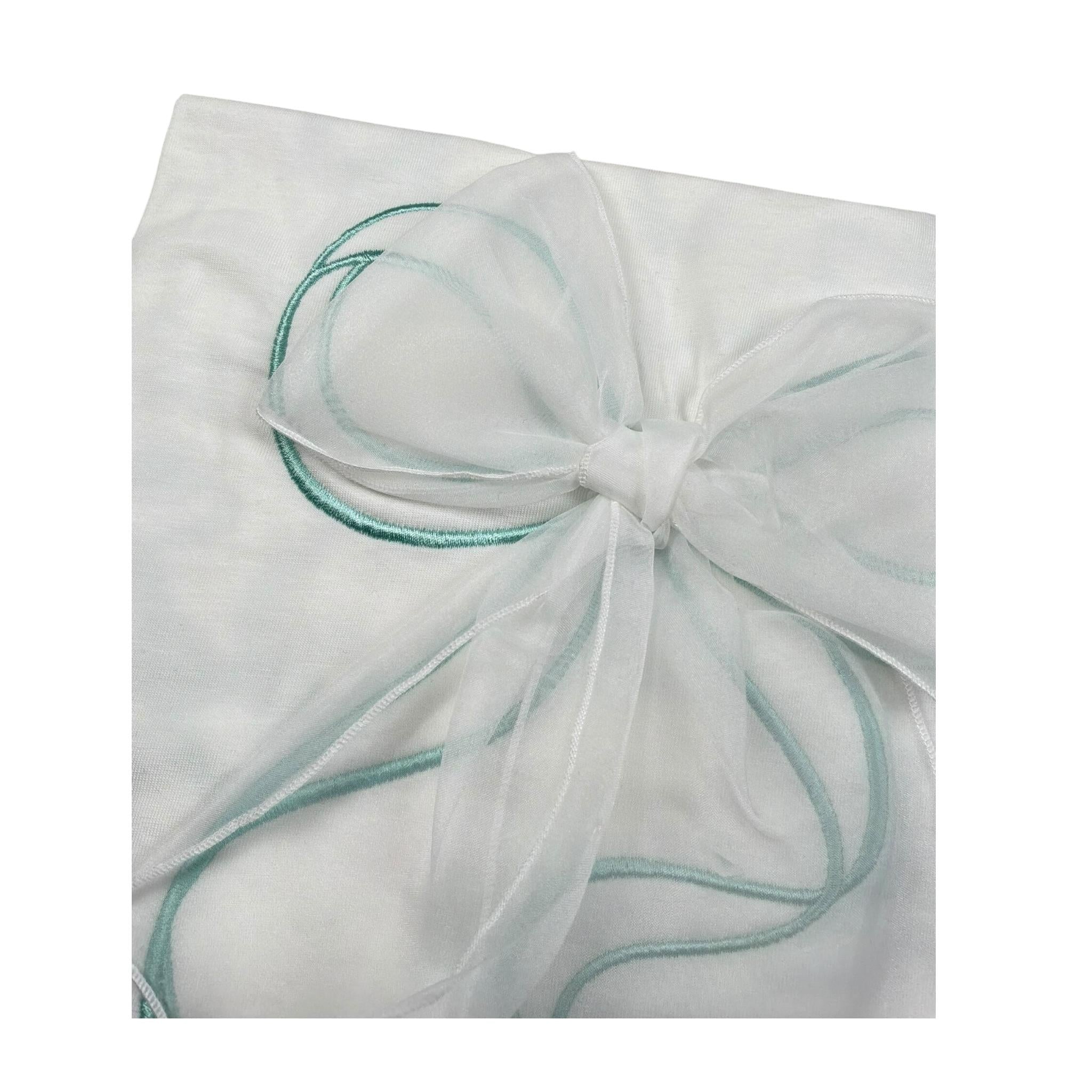 Le Bebe Coperta Tinta Unita con Fantasia Fiocchi per Neonata LBG5615X BIANCO LE BEBE 