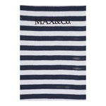 Max Mara T-Shirt Girocollo Fantasia A Righe con Logo per Bambina MX0162 BIANCO/BLU MAX MARA 
