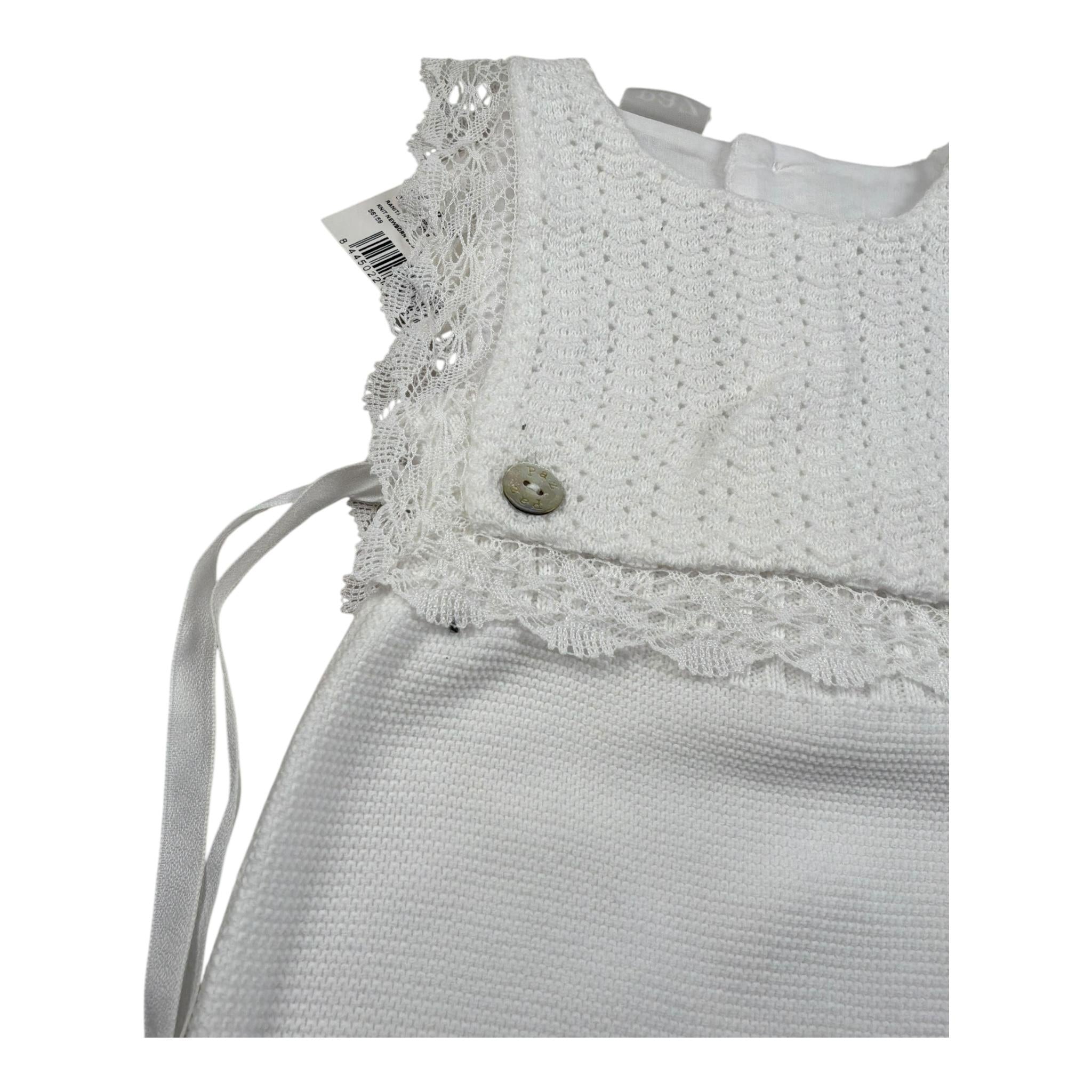 Paz Rodriguez Pagliaccetto Giromanica Tinta Unita per Neonata 0221215570 BIANCO PAZ RODRIGUEZ 