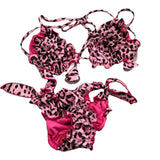 4Giveness 2 Piece Swimsuit Triangle-Panties Pink Spotted Pattern For Girls