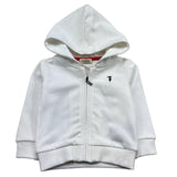 Trussardi Felpa con Zip E Cappuccio Tinta Unita con Logo per Neonato TIP26090FE BIANCO TRUSSARDI 