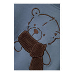 NAME.IT felpa chiusa girocollo tinta unita con ricami orso Petrolio per Neonato 13236038 PETROLIO NAME.IT 