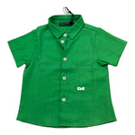 Daniele Alessandrini Camicia Tinta Unita Mezza Manica per Neonato 1296C00224 VERDE DANIELE ALESSANDRINI 
