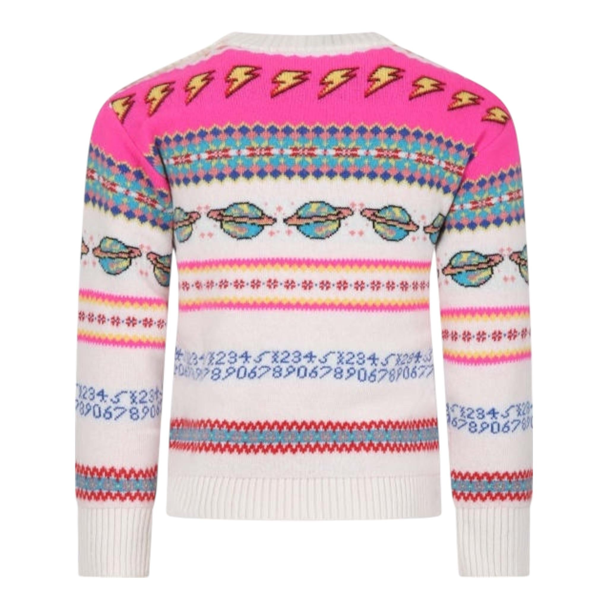 PHILOSOPHY maglia tinta unita con fantasia Bianco per Bambina PFMA006 BIANCO PHILOSOPHY 