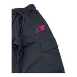 STARTER pantalone tuta tinta unita con ricamo logo Nero per Bambina 3208 NERO STARTER 