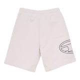 Diesel Bermuda Solid Color Logo Print Beige For Boys