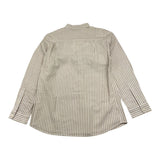 Miranda Long Sleeve Shirts Solid Color with Striped Pattern White for Boys
