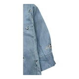 Saint Barth Camicia Manica Lunga Tinta Unita con Ricami per Bambina BRIG AZZURRO SAINT BARTH 