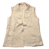 Fun &amp; Fun Beige Solid Color Vest For Girls