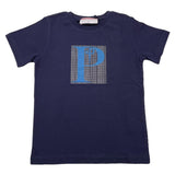 Cesare Paciotti Blue Logo Plain T-Shirt for Kids