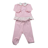 Baby Vip Completo 2 Pezzi Shirt-Ghettina Tinta Unita per Neonata T3827 ROSA BABY VIP 