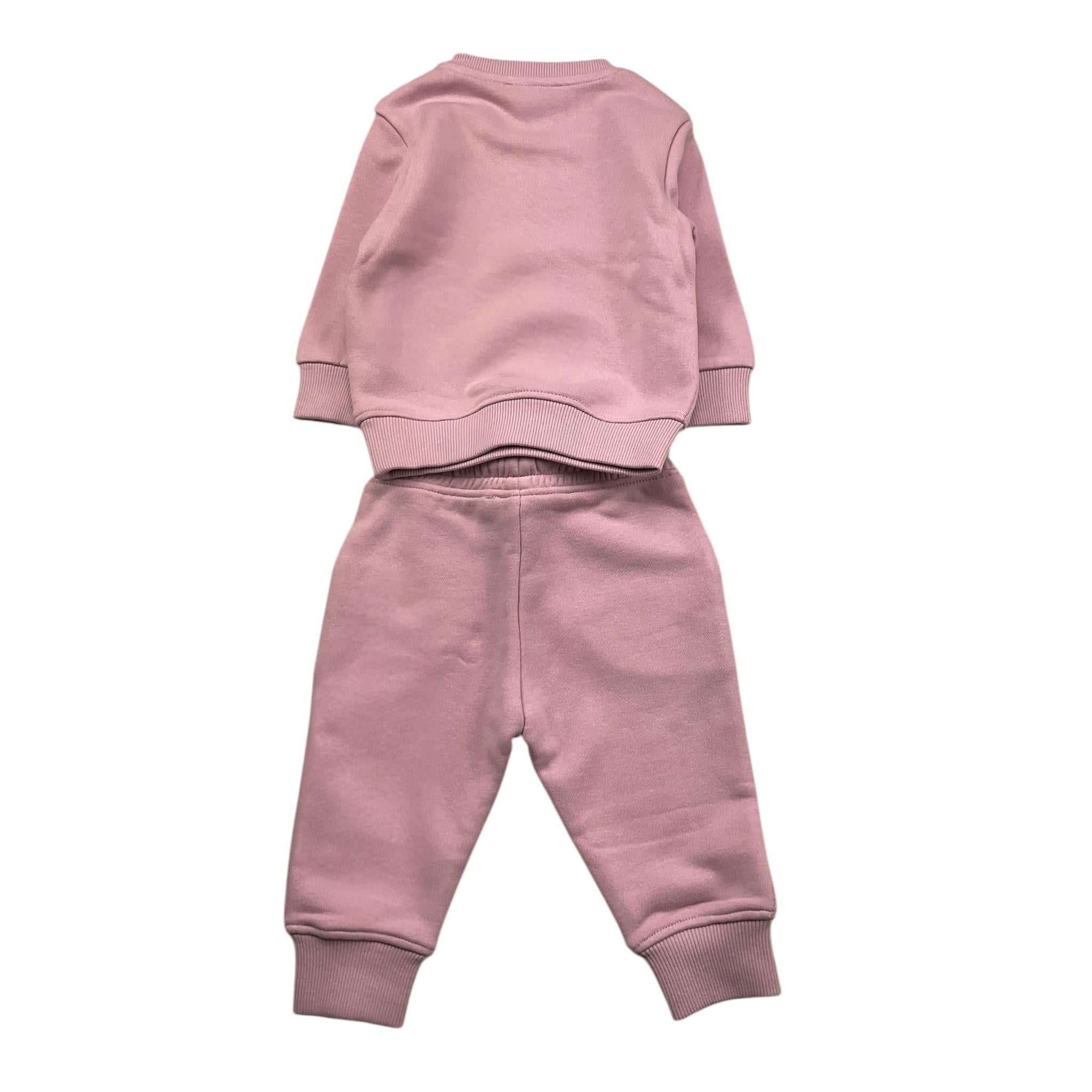 JOHN RICHMOND completo 2pz felpa-pantalone tinta unita con stampa Rosa per Neonata RIA25087CF ROSA JOHN RICHMOND 
