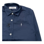 CESARE PACIOTTI camicia manica lunga tinta unita con  logo Blu per Bambino CMP0333B BLU CESARE PACIOTTI 