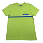 Moschino T-Shirt Girocollo Tinta Unita con Logo per Bambino HVM058 VERDE MOSCHINO 