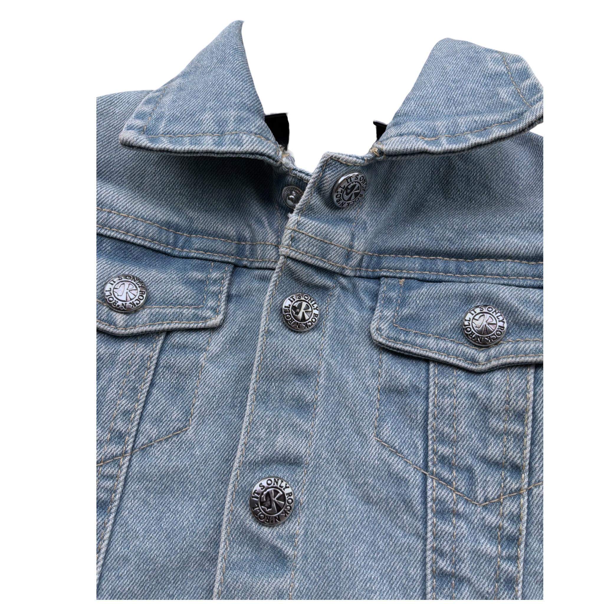John Richmond Giubbino In Denim Tinta Unita per Neonata RIP260209GB AZZURRO JOHN RICHMOND 