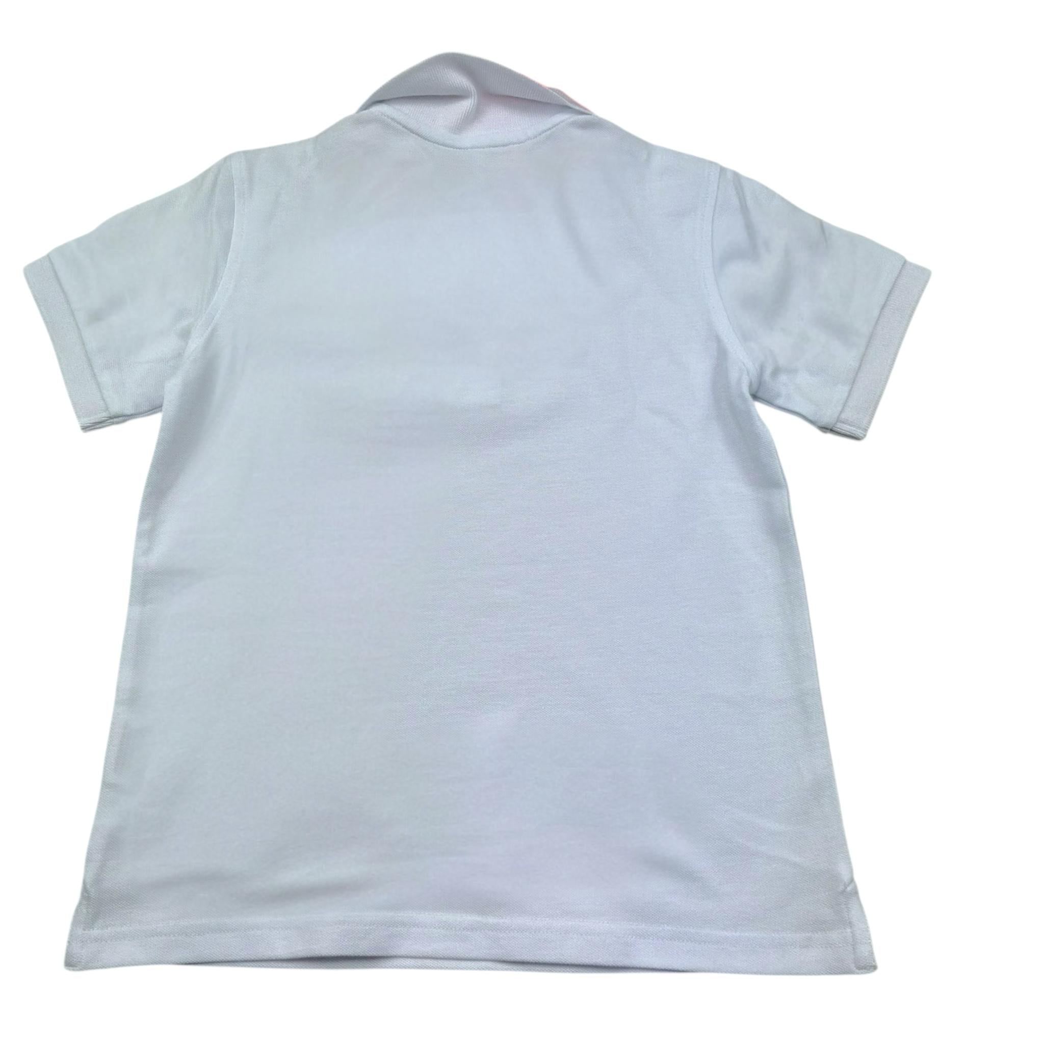 Sun68 Polo Mezza Manica Tinta Unita con Logo per Bambino A35309 BIANCO SUN68 