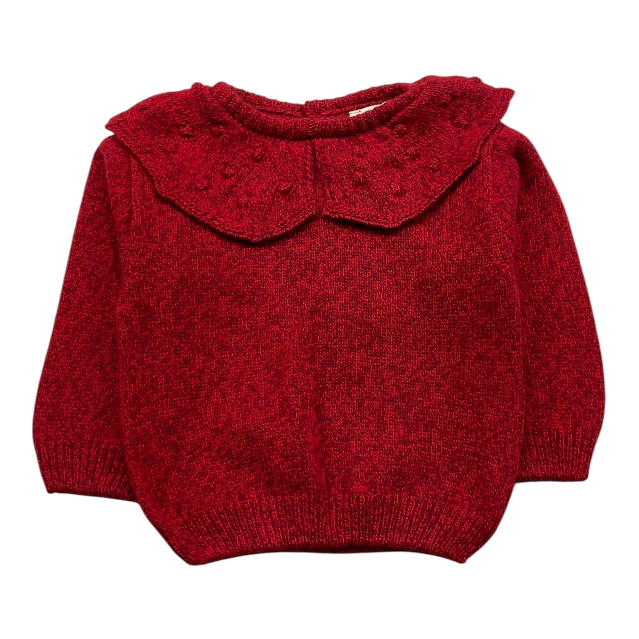 WEDOBLE maglia tinta unita con colletto  Rosso per Neonata I2410301 ROSSO WEDOBLE 