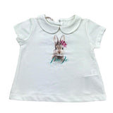 Liu Jo T-Shirt Girocollo Tinta Unita con Stampa per Neonata HA5065 BIANCO LIU JO 