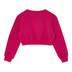 LIU JO felpa modello crop tinta unita con stampa Fuxia per Bambina GF4092XX FUXIA LIU JO 