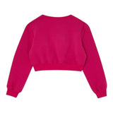 LIU JO felpa modello crop tinta unita con stampa Fuxia per Bambina GF4092XX FUXIA LIU JO 