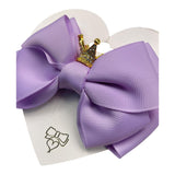 Angel'S Face Solid Color Purple Bow Brooch For Girls