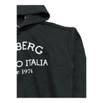 ICEBERG felpa chiusa con cappuccio tinta unita con stampa logo Nero per Bambina MFICE5336J NERO ICEBERG 