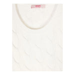 LIU JO maglia girocollo tinta unita con trecce Panna per Bambina GF4214 PANNA LIU JO 