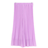 Dixie Palazzo Pants Solid Color With Lilac Pleats For Girls