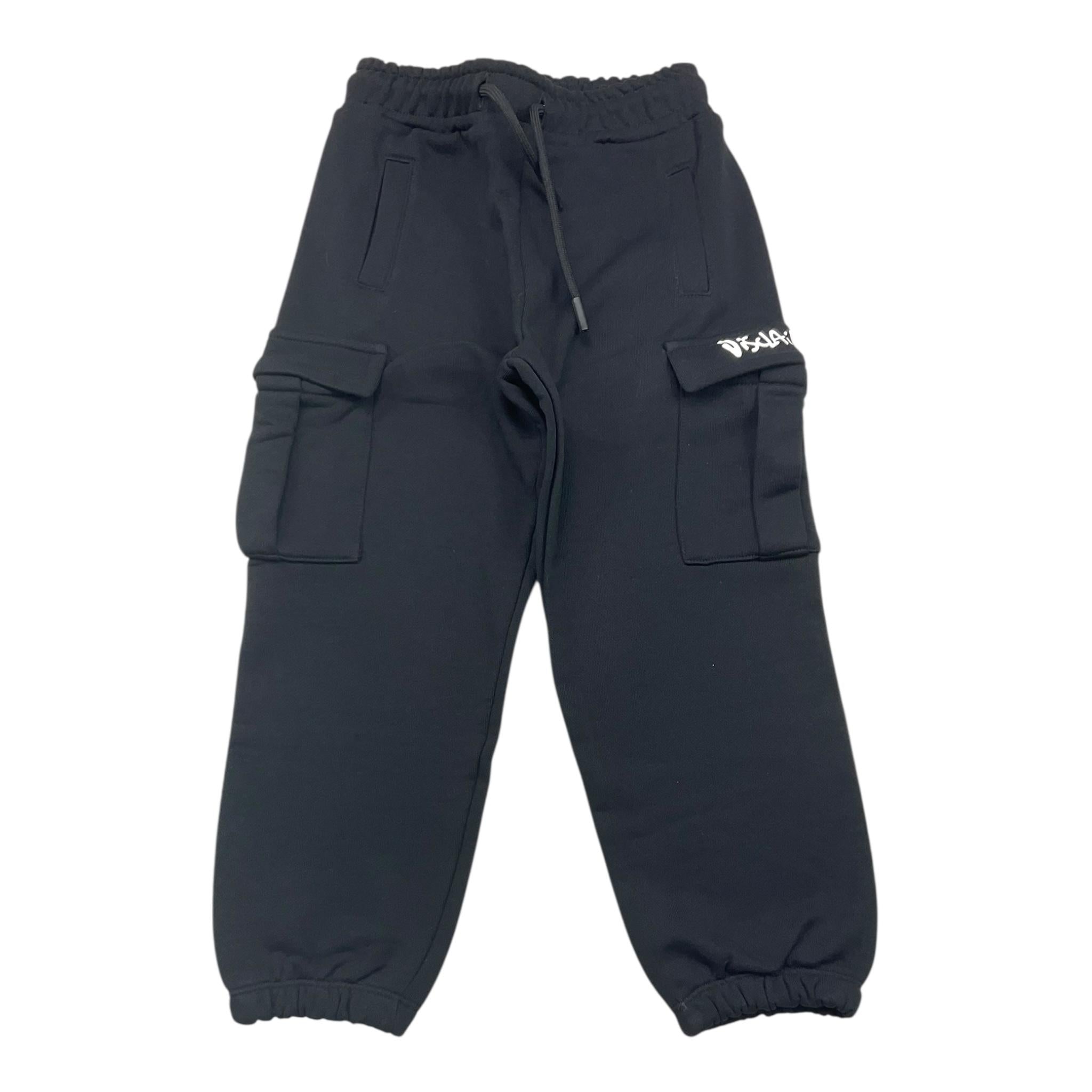 DISCLAIMER pantalone modello tuta tinta unita con stampa Nero per Bambino 24IDK58228X NERO DISCLAIMER 