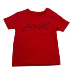 F**K T-Shirt Girocollo Tinta Unita con Stampa per Bambino FJ224210RSJ ROSSO F**K 