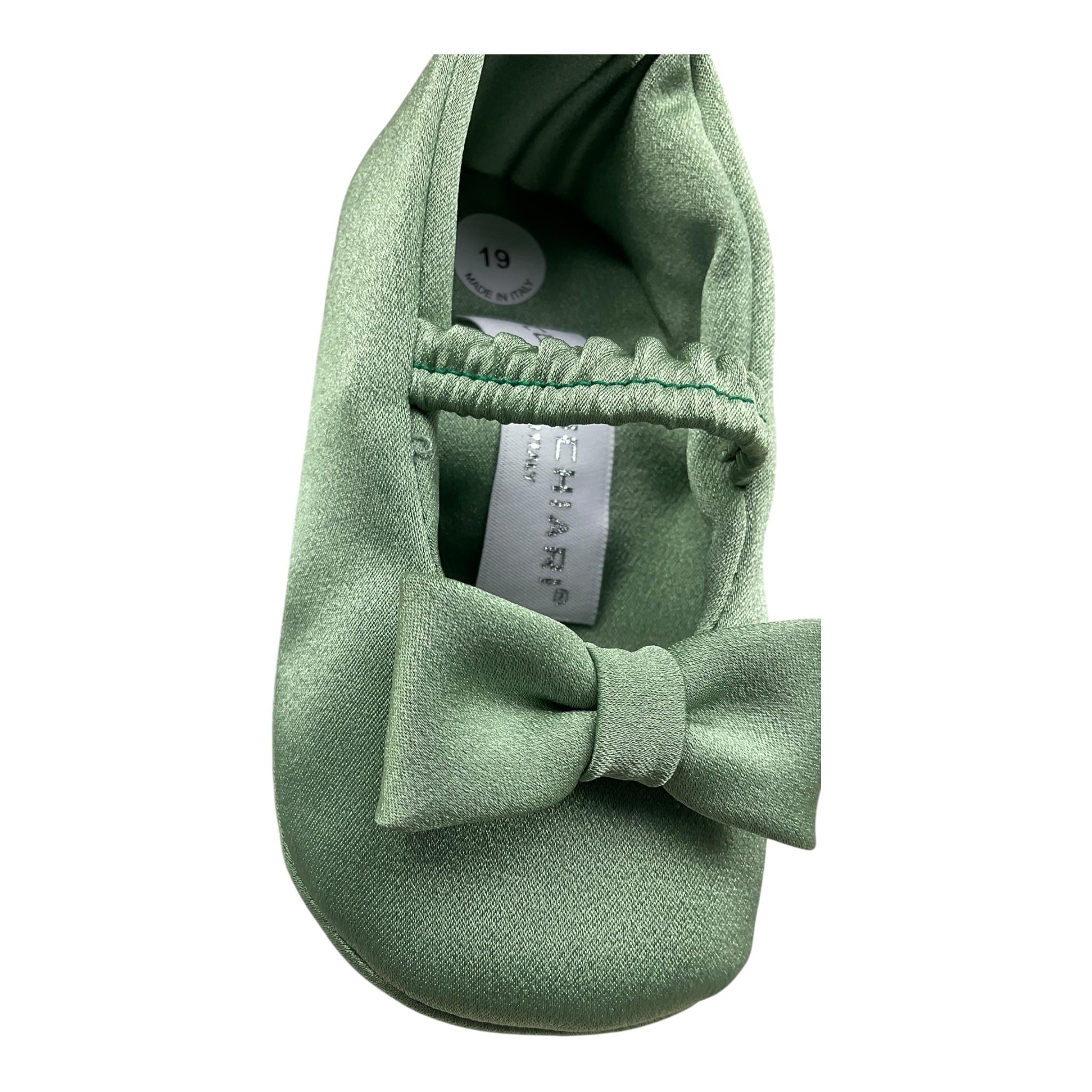 Colori Chiari Ballerina Tinta Unita con Fiocco per Neonata FN958150 VERDE COLORI CHIARI 