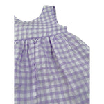 Magil Abito Bicolore con Fantasia A Quadri per Bambina HN20106 BIANCO/LILLA MAGIL 