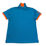 Sun68 Polo Mezza Manica Tinta Unita con Profili In Contrasto per Bambino 3A35322 AZZURRO SUN68 