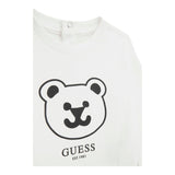 GUESS shirt girocollo tinta unita ocn logo Bianco per Neonato I4YI01K8HM4XX BIANCO GUESS 